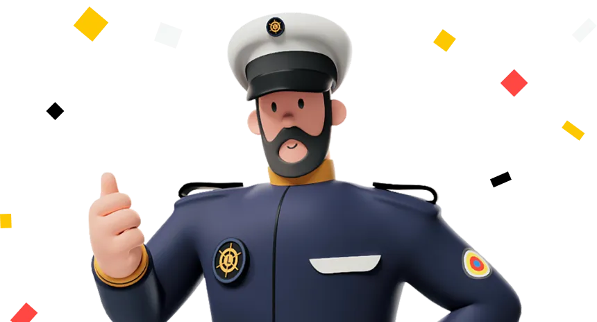 Longbridge's mascot Leo giving a thumbs up